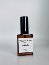 Load image into Gallery viewer, Rekindle body spray mist bottle on plain background