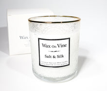Load image into Gallery viewer, Handmade Salt and Silk glass candle